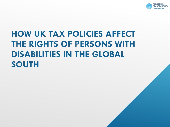 Impact of UK Tax Policies on Persons with Disabilities in the Global South