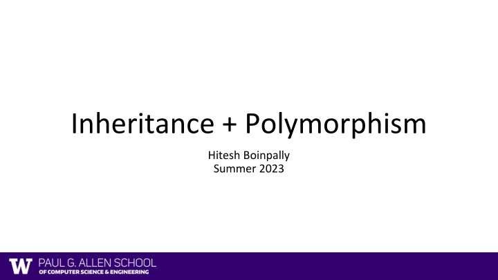 Inheritance and Polymorphism in Object-Oriented Programming