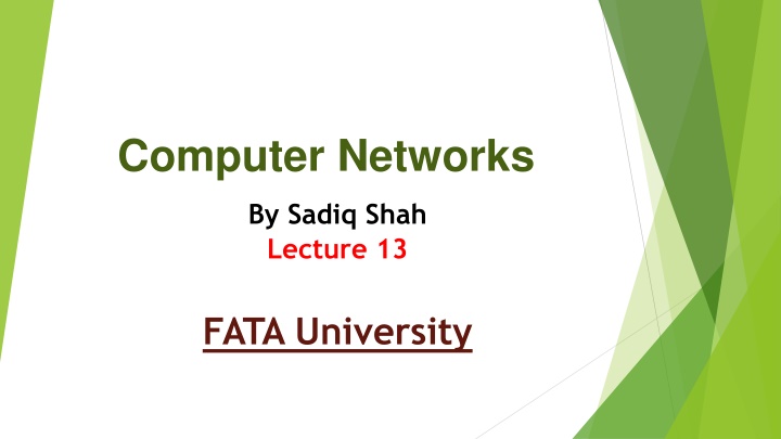 Addressing in Computer Networks