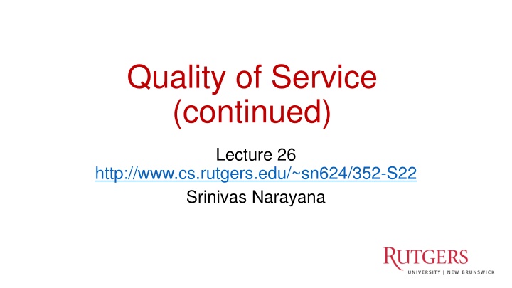 Enhancing Network Performance Through Quality of Service Measures