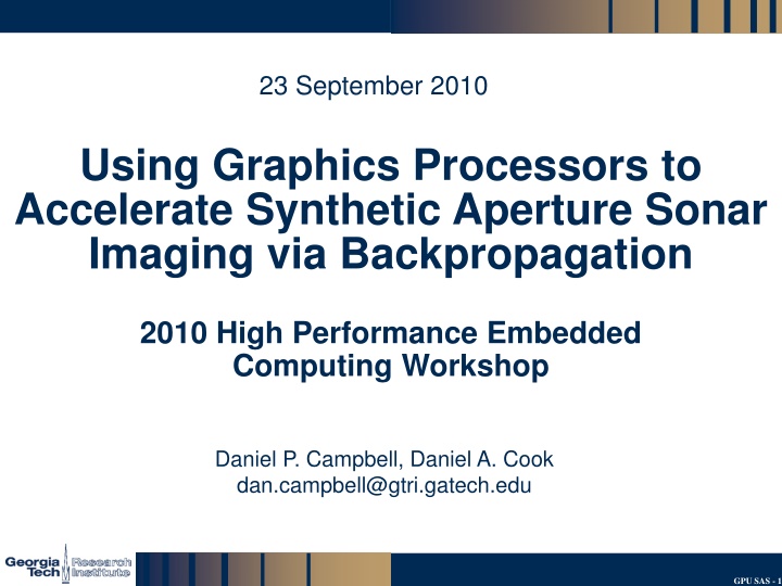 Leveraging Graphics Processors for Accelerating Sonar Imaging via Backpropagation