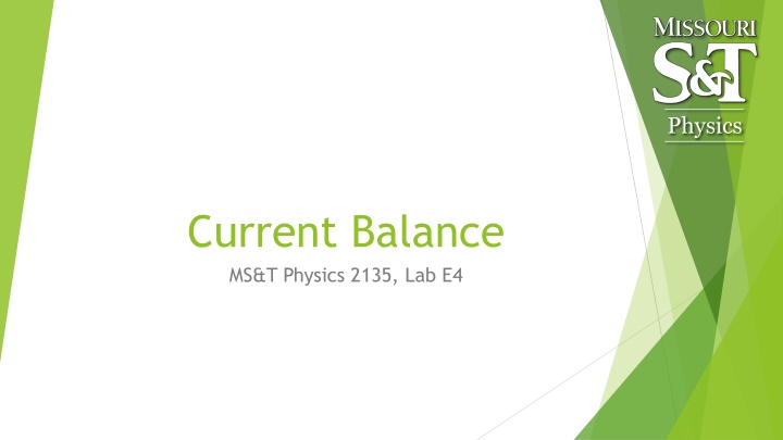 Current Balance Experiment in Physics Lab