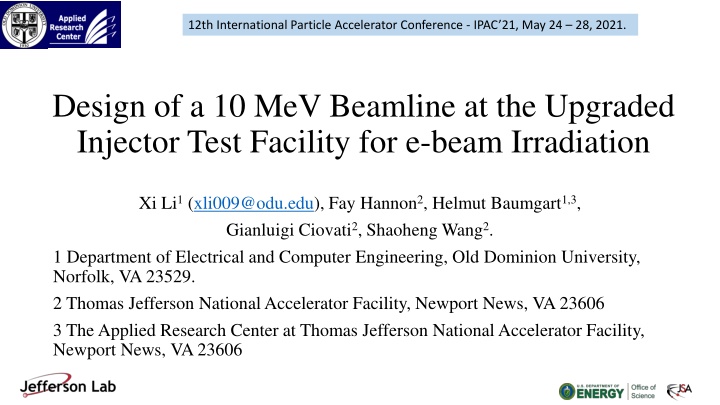 Design of a 10 MeV Beamline for E-beam Irradiation at UITF Wastewater Facility