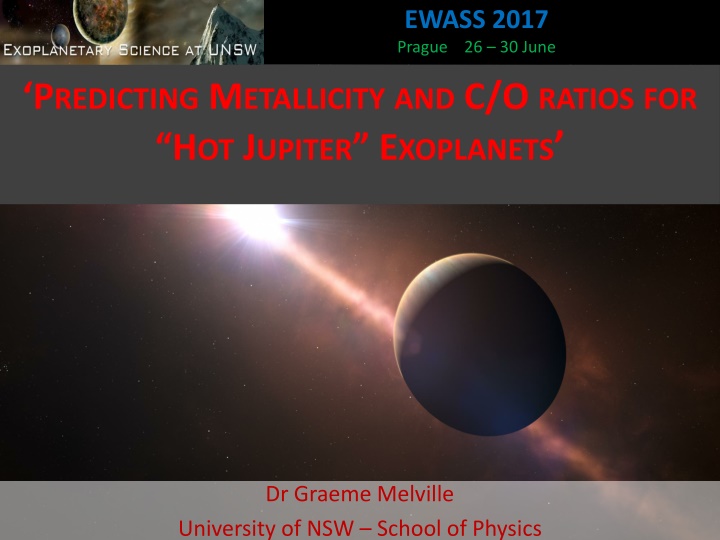 Prediction of Metallicity and C/O Ratios for Hot Jupiter Exoplanets