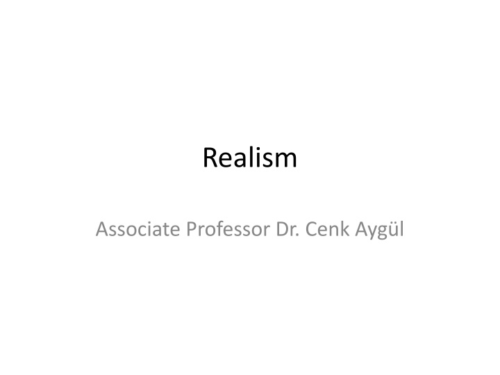 Realism in International Relations