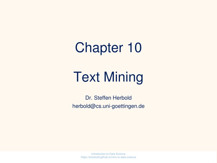 Overview of Text Mining in Data Science