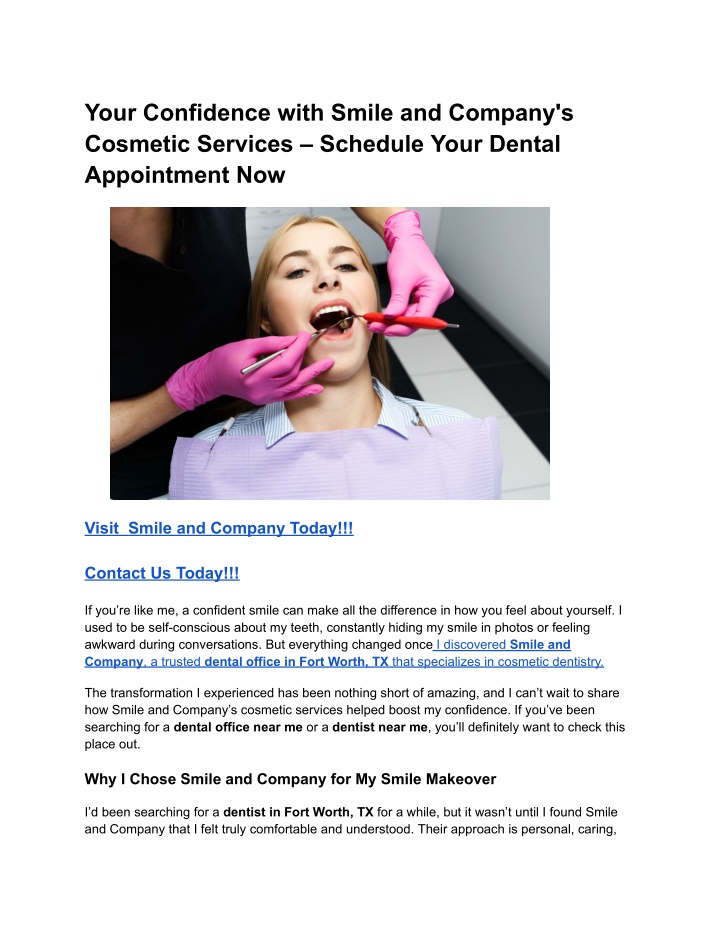 your confidence with smile and company s cosmetic n.w