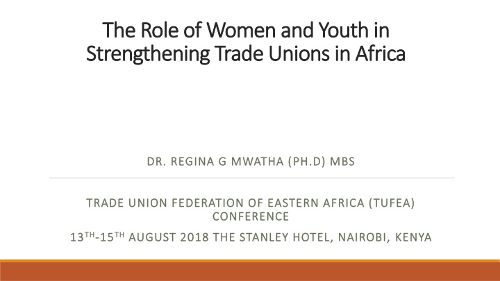 Empowering Women and Youth in African Trade Unions