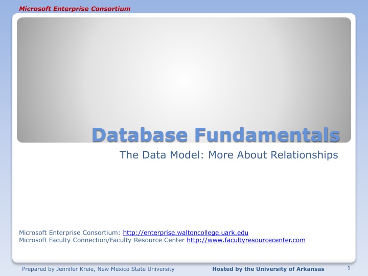 Microsoft Enterprise Consortium Database Relationships
