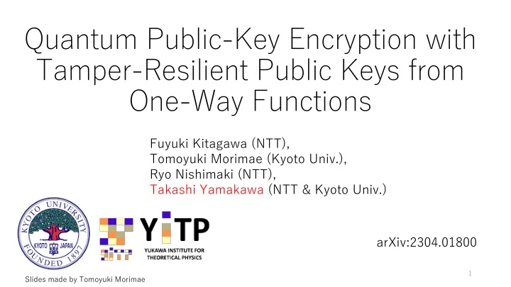 Quantum Public-Key Encryption with Tamper-Resilient Public Keys