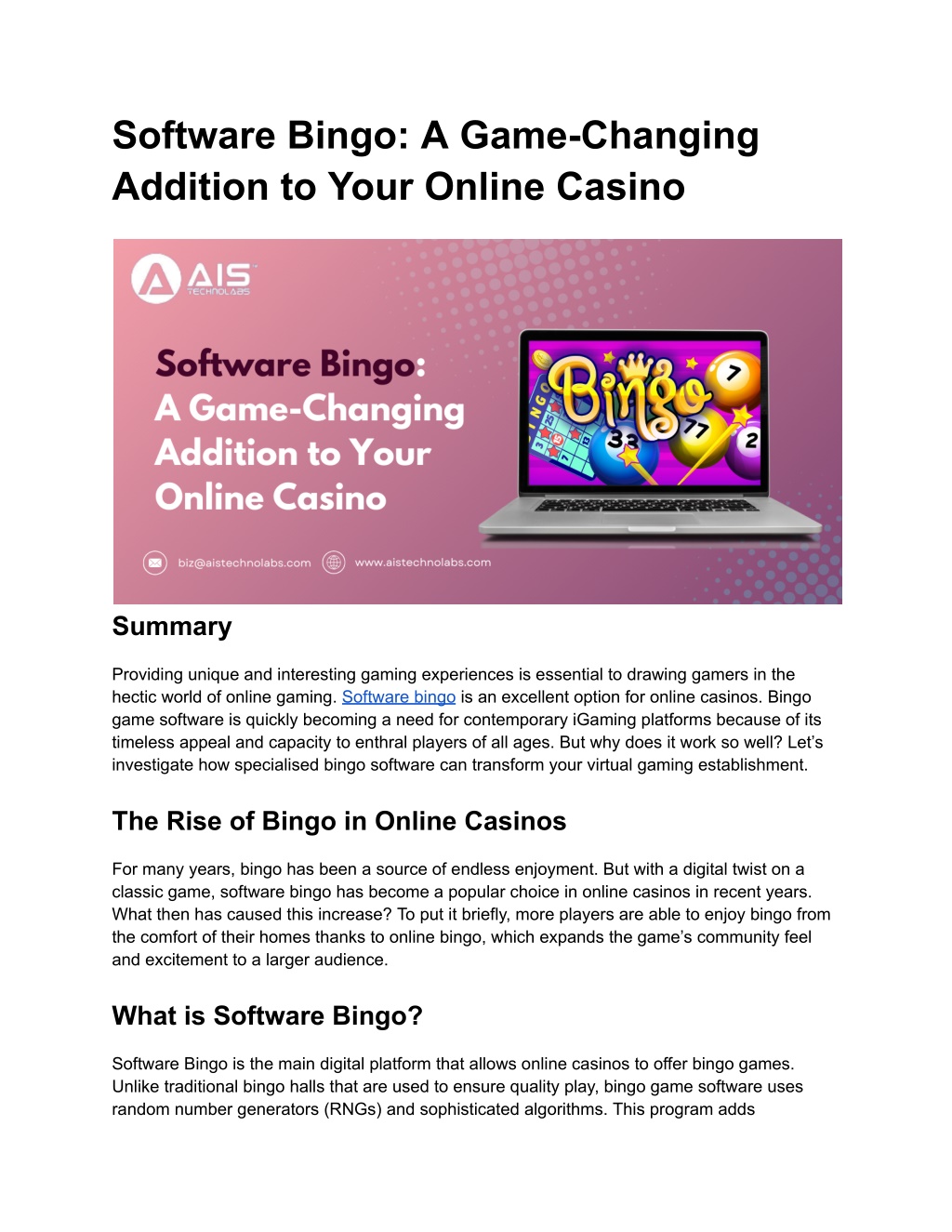 software bingo a game changing addition to your l.w