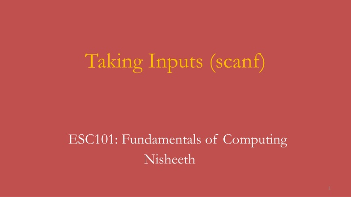 Fundamentals of Computing Recap
