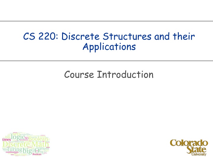 CS 220: Discrete Structures and Their Applications Course Introduction