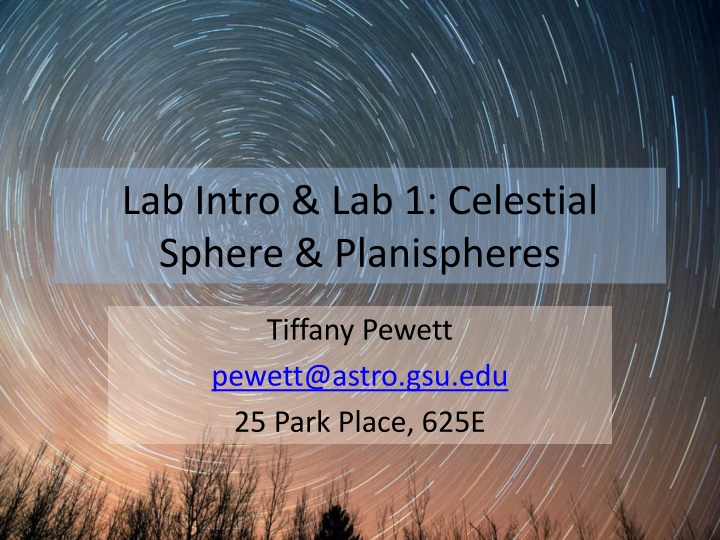 Astronomy Lab Information and Schedule