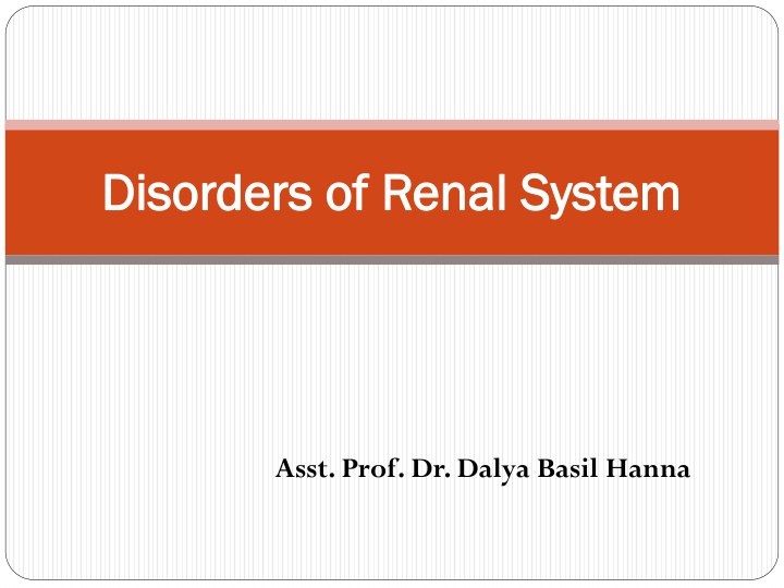 Diabetic Glomerulosclerosis in Renal Disorders