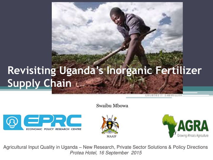 Analysis of Inorganic Fertilizer Supply Chain in Uganda