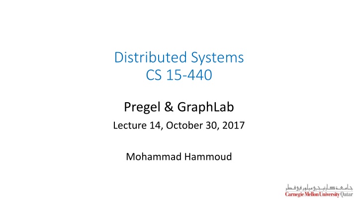 Introduction to Google's Pregel Distributed Analytics Framework