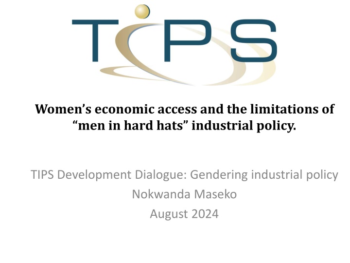 Gender Disparities in Post-Apartheid Industrial Policy: Challenges and Solutions