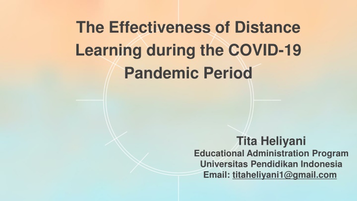 Effectiveness of Distance Learning in the COVID-19 Pandemic
