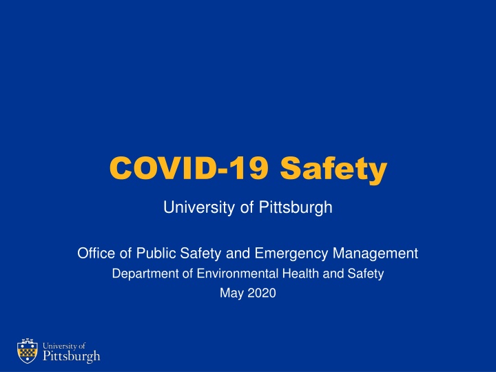 University of Pittsburgh COVID-19 Safety Guidelines