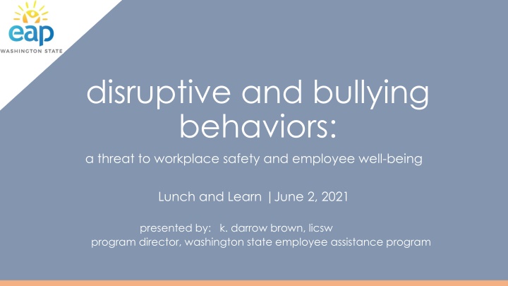 Workplace Safety and Well-being Lunch and Learn Event Overview
