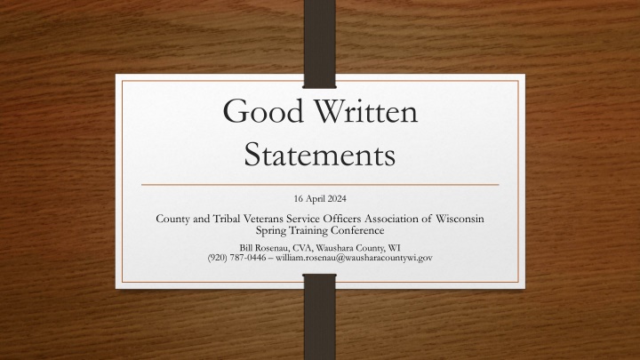 Mastering Effective Written Statements for Veteran Services