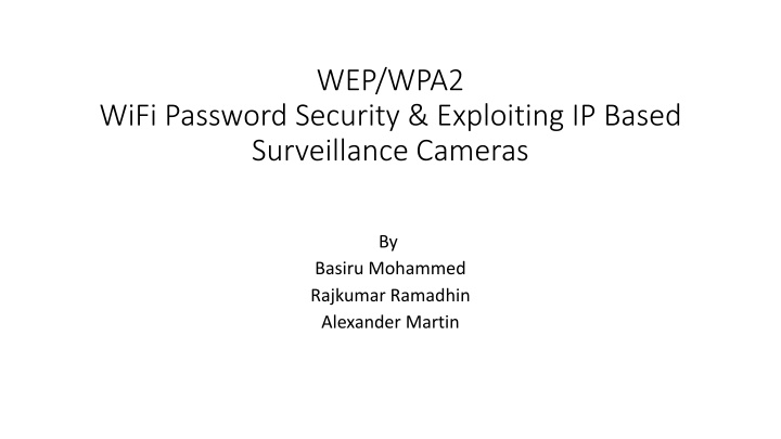 Enhancing WiFi Security and Password Protection for IoT Devices