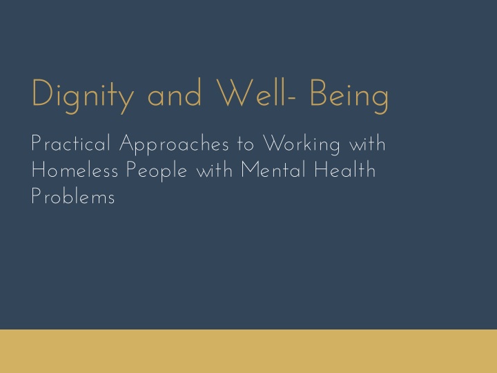Practical Approaches for Working with Homeless Individuals with Mental Health Challenges