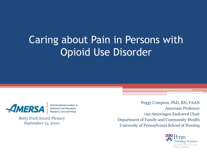 Pain in Opioid Use Disorder
