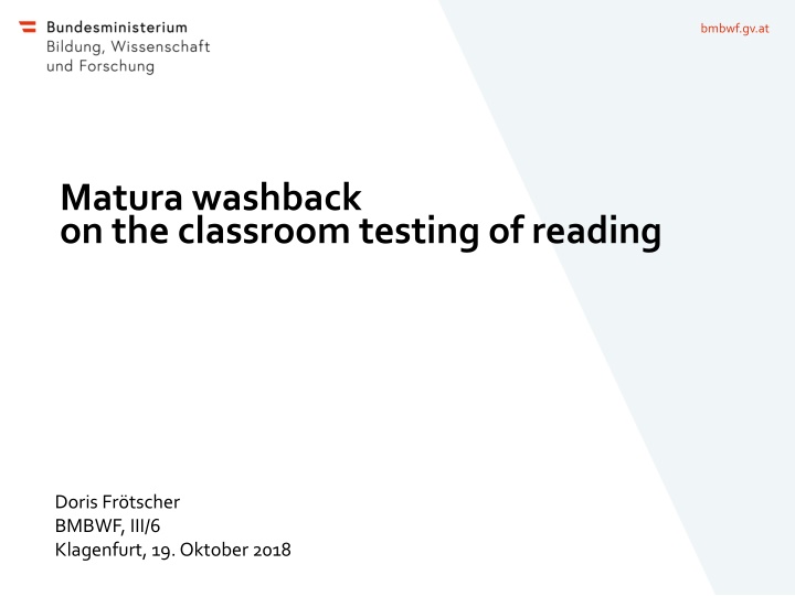 Impact of Matura Exam on Classroom Reading Tests