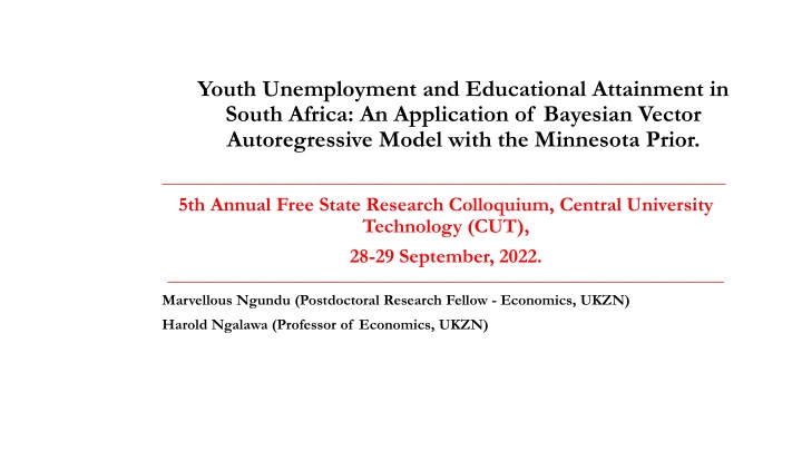 Youth Unemployment and Educational Attainment in South Africa: A Bayesian Study