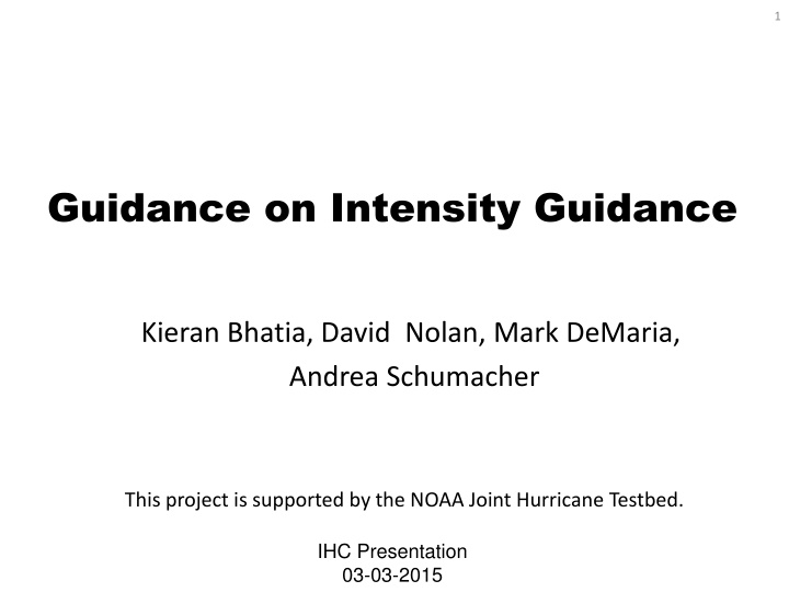 Real-time Intensity Forecast Error Prediction Project