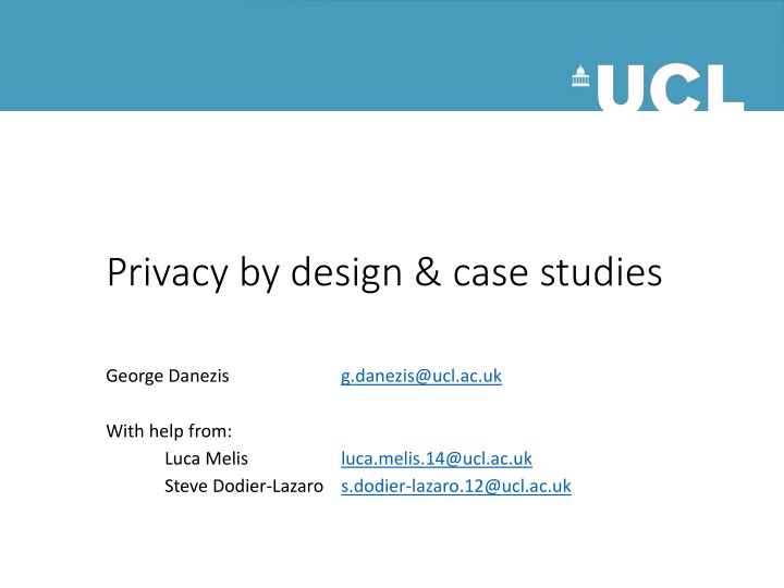 Privacy by Design & Case Studies: Enhancing Data Protection