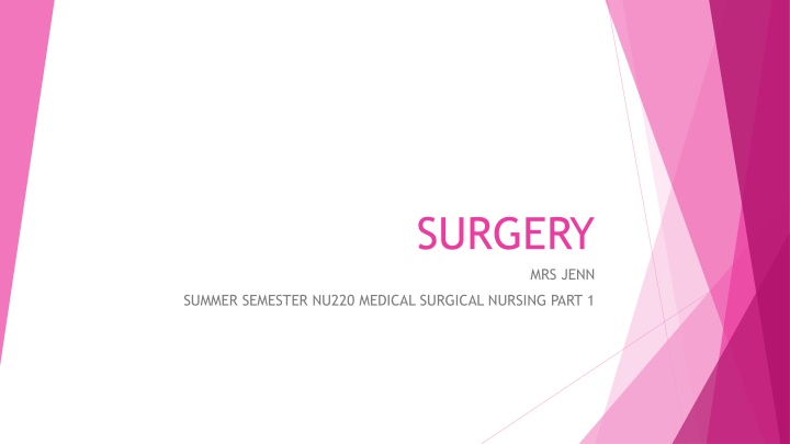 Guidelines and Instructions for Preparing for Surgery