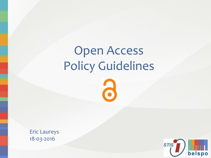 Open Access Guidelines for Researchers under Federal Science Policy