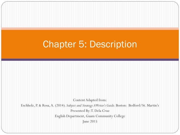 Mastering Description in Writing