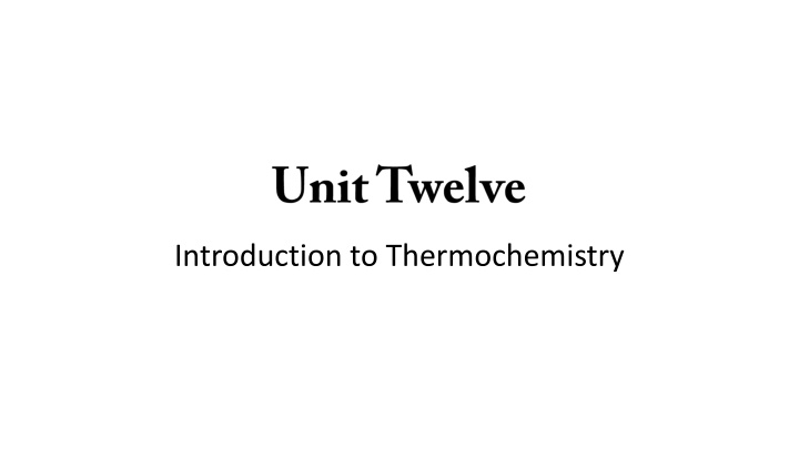 Exploring Thermochemistry and Heat Energy Transfer