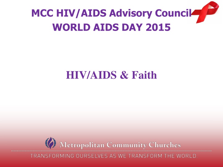 Praise the Source of Faith and Learning: HIV/AIDS and Faith