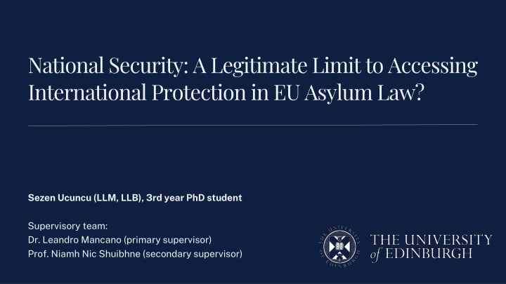 Safeguarding National Security in EU Asylum Law: A Legal Analysis