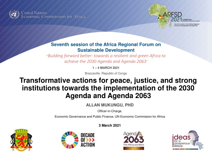 Transformative Actions for Peace, Justice, and Strong Institutions in Africa