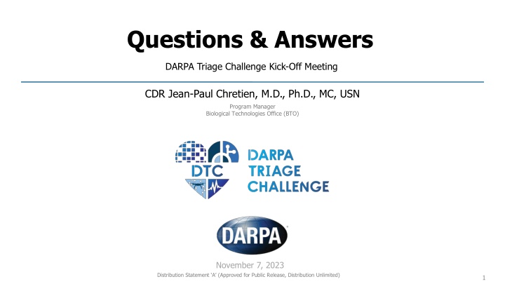 DARPA Human Subject Research Approval Process Overview