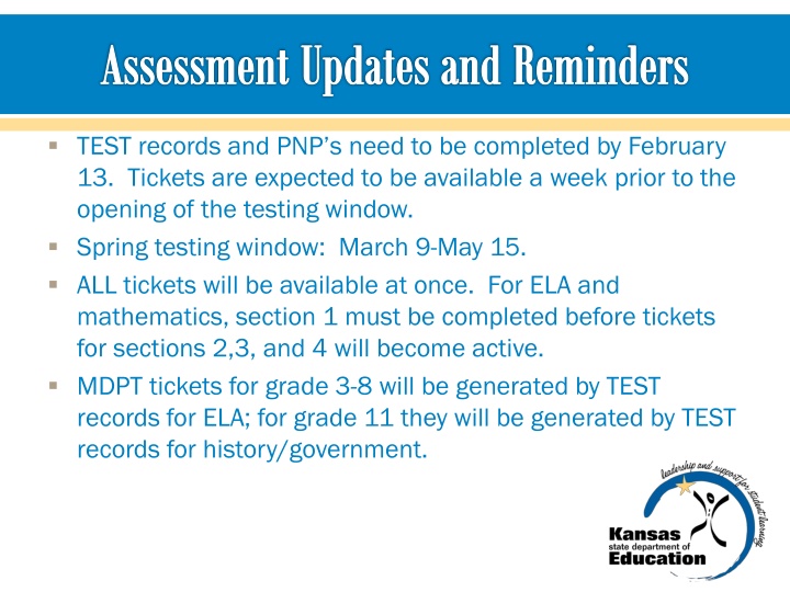 Important Assessment Updates and Reminders for Educators