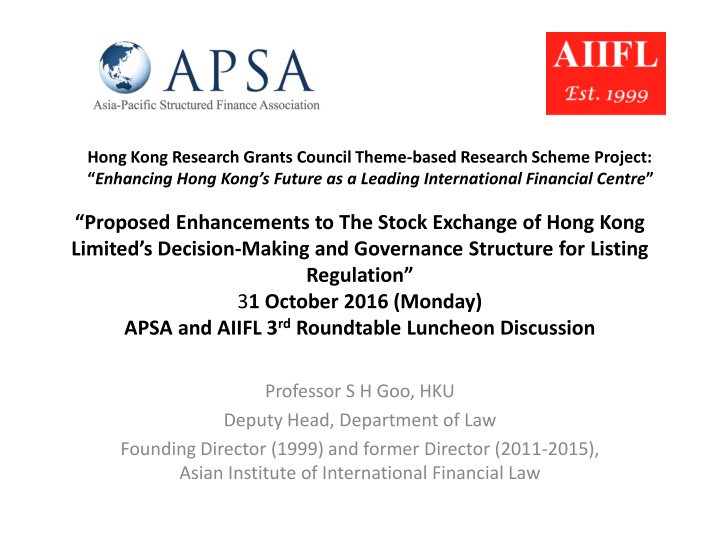 Enhancing Governance and Decision-Making at the Hong Kong Stock Exchange: A Comparative Analysis