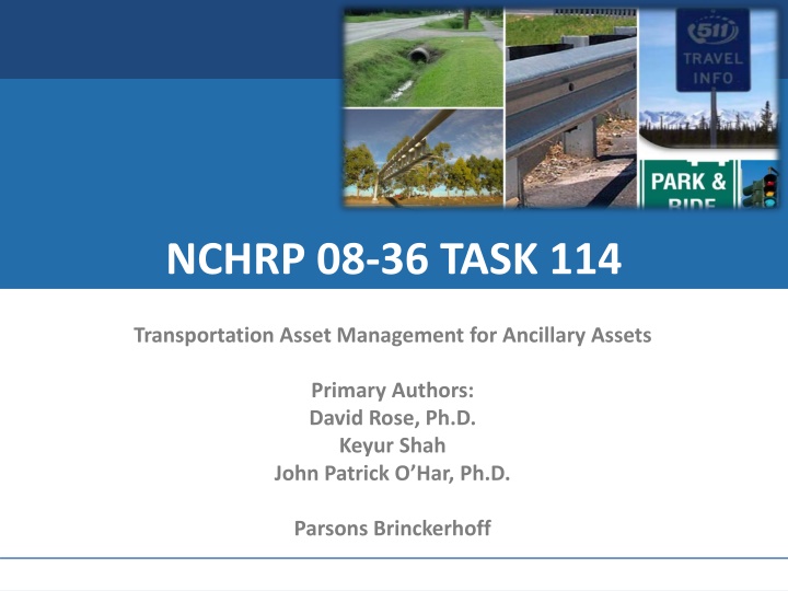 Transportation Asset Management for Ancillary Assets Overview