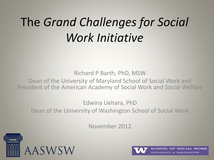 The Grand Challenges for Social Work