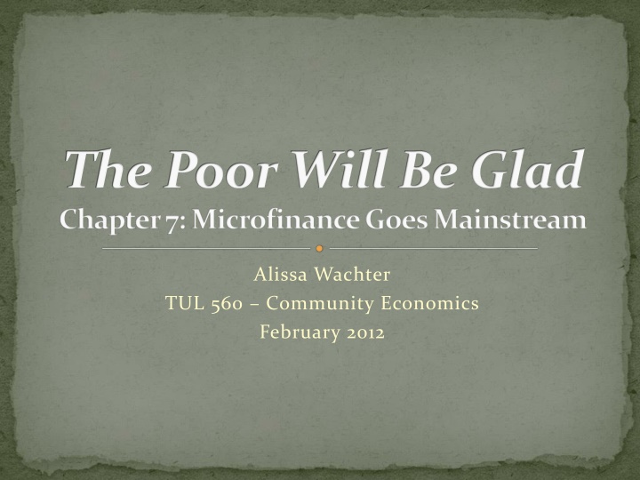 Microfinance: Empowering the Poor Through Financial Inclusion