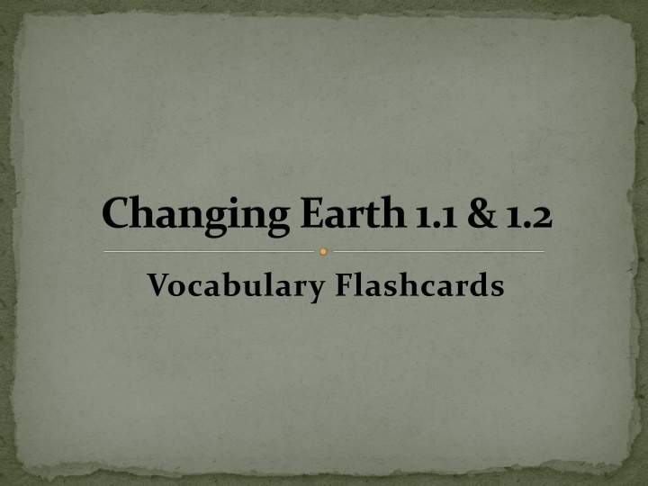 Earth's Layers: Vocabulary Flashcards