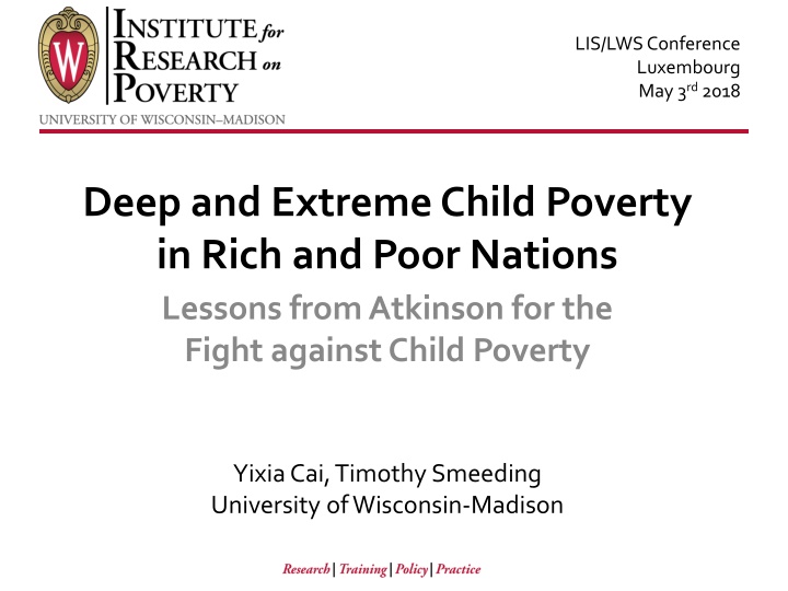 Child Poverty Analysis: Lessons for Global Action