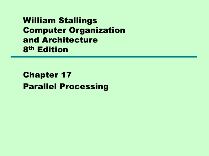 Overview of Parallel Processing Architectures