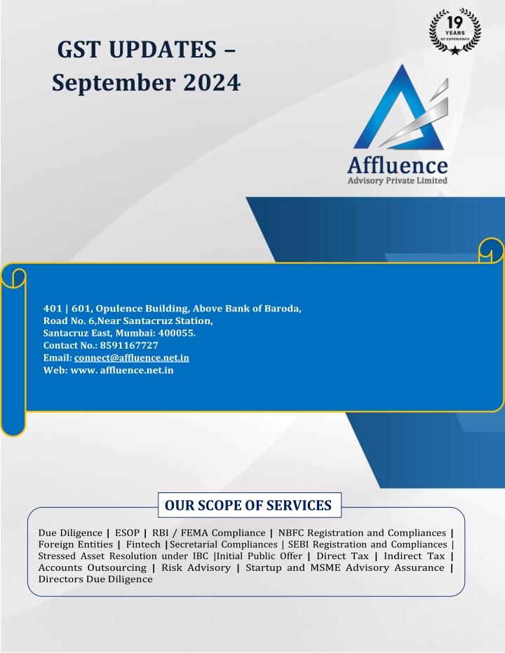 gst updates september 2024 n.w
